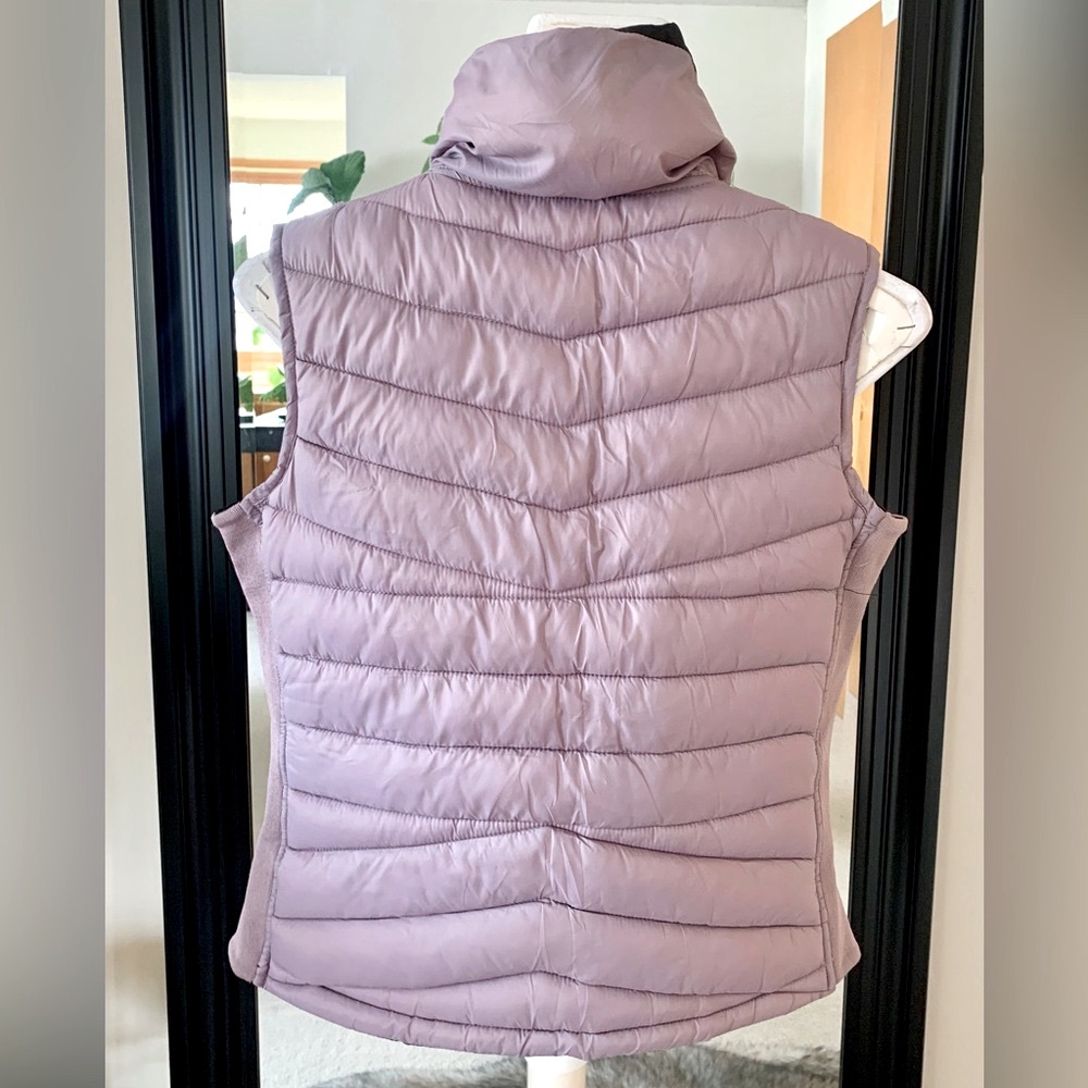 Love Me Now Lilac & Black Reversible Puffer Vest - Picture 3 of 5